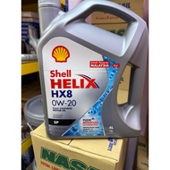 [Ready Stock] Shell Helix Hx8 0w20 4L Engine Oil / Petrol Engine
