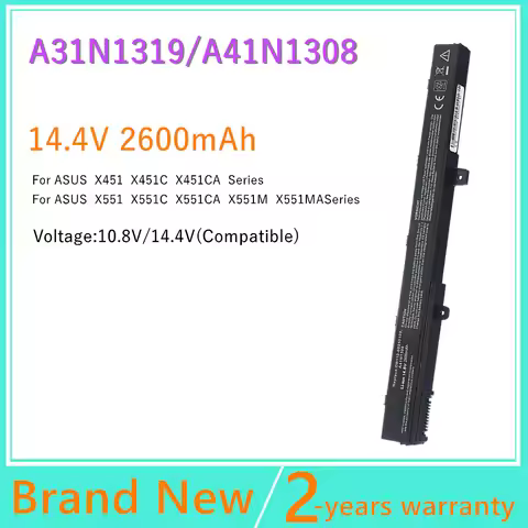 A31N1319 A41N1308 Laptop Battery For Asus X451 X451C X451CA X551 X551C X551CA X551M X551MA Series A3