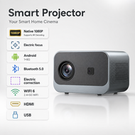 C1Pro 4K Projector 1080P Home Projector with Electric Focus and Built-in WiFi/Bluetooth for Portable