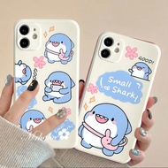 เคสสำหรับ Huawei Y9s Y9 Y7A Prime เคสมือถือซิลิโคนอย่างนุ่ม Y6P โนวา4e 7i Y70 Y90 6 7 8 9 10 Pro P30 P40 P50 Mate 30 40 50 Pro ฝาครอบป้องกันโทรศัพท์ TPU ขอบตรงลายการ์ตูนปลาฉลามน่ารัก