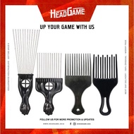 Afro Comb Metal Pick Comb Afro Braid Pick Hairdressing Detangle Wig Braid Hair Styling Comb Styling 