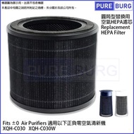 淨博 - 適用於 ±0 正負零XQH-C030 XQH-C030W 空氣清新機HEPA替換用濾網濾芯