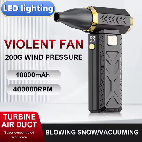 400000RPM 53m/s Portable Violent Fan Powerful Electric Air Blower Dust Cleaner TypeC Charging Brushl