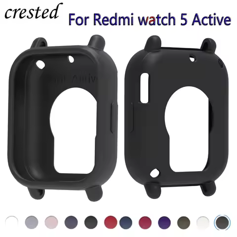 Silicone Case For Xiaomi Redmi Watch 5 Active accessories Anti Scratch Bumper Protective Shell Cover