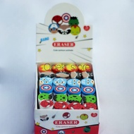 (24pcs) 1 PACK MARVEL AVANGER ERASER SUPER HERO ERASER/ FANCY STIP/
