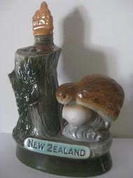 1974美國James B.BEAM製紐西蘭國寶鳥陶瓷空酒瓶