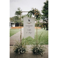 DEKORASI ELEGANT / DEKORASI SERBAGUNA WELCOME HANGER WEDDING DEKORASI ELEGANT READY STOCK MENGGUNAKAN BESI HOLO MODEL GAWANG PREMIUM COCOK UNTUK DEKORASI WEDDING DAN LAMARAN DAN JUGA BISA DI JADIKAN BACKROP WEDDING DAN LAMARAN KUALITAS TERJAMIN