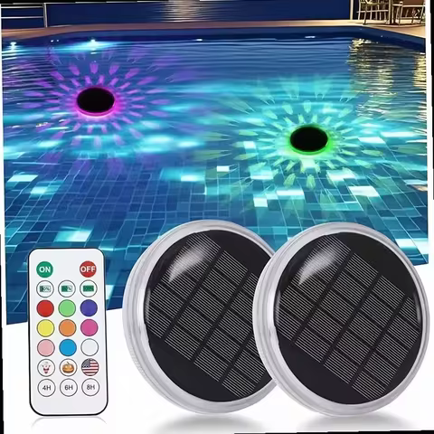Outdoor LED Solar Pool Lights Waterproof 3 Timer 9 Lighting Floating Lamp For Garden Pool Party Deco