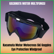 COD Kacamata Motor Motocross Ski Goggles Eye Protection Windproof /  kacamata photocromic renang gaya baca plus anti radiasi menyelam pria wanita dewasa / kacamata sepeda motor siang malam cross keren safety anti kabut debu tahan angin air helm  TRAIL