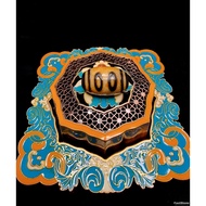 MATA Tibetan 5 Eye Dzi Golen Agate Stone 22mm E2188E