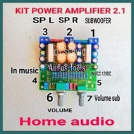 Modul kit power amplifier TEA2025 2.1 Mini amplifier baca deskripsi