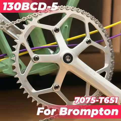130 BCD Chain Ring 5 Screws For Brompton Chainring 53 39 54 40 42 44t 46t 48t 50 52t 54t 56t 58t 60t