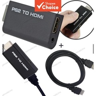 PS2 to HDMI Converter 1080P 3.5mm Audio Cable Supports Display Modes to HDTV Projector HDMI Cable HD