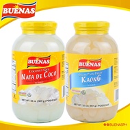 Buenas Nata De Coco and Kaong 32oz (White ) Set