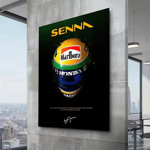 Modern F1 Racer Helmet Canvas Posters Famous Formula 1 World Champion Paintings Prints Graffiti Wall