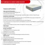 DVR 4 Channel video & audio 2MP Hikvision DS-7104HQHI-K1(S)