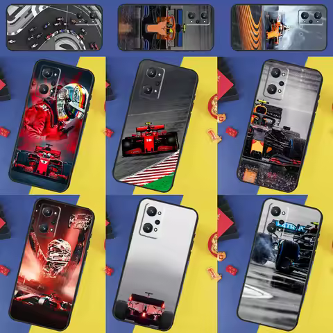 Formula 1 Racing F1 Car Case For Realme 8 9 10 Pro Plus C11 C15 C30 C33 C35 C55 C21Y C25Y GT Neo 5 3