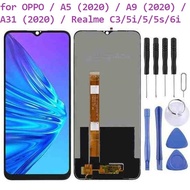 หน้าจอ LCD และชุดประกอบ Digitizer สำหรับ OPPO A5 (2020) / A9 (2020) / A31 (2020) / Realme C3 / 5i /