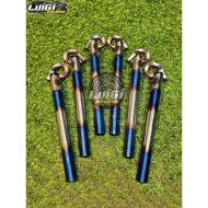 MUFAC HANDLE BAR TITANIUM WITH EMBLEM SUZUKI RAIDER 150 CARB / RAIDER FI / XRM / RS / SONIC