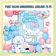 CINNAMOROLL GARLAND Balloon Package 75 PCs Kuromi Sanrio Birthday Decoration/