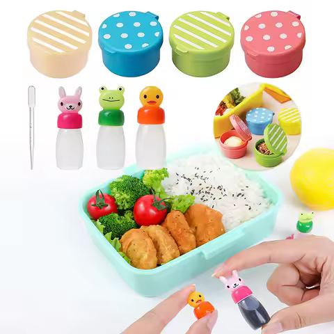 1/3/4pcs Portable Seasoning Bottle Mini Ketchup Bottle Salad Dressing Container Soy Sauce Bottle Reu