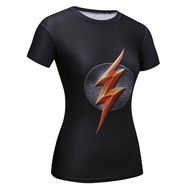 3d Print The Flash Compression Shirt T Shirt Women Short Sleeve Yoga Top Tshirt Women Fitness Sport