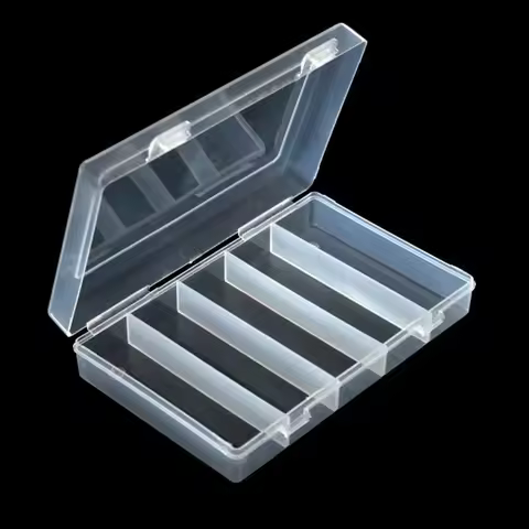 Rectangular Clear Plastic Storage Box Collection Case Protector for 100pcs 27mm/30mm Coin Capsules H