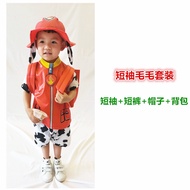 106cm PAW Patrol Children Cosplay Costume Suit Top Pants Hat Bag Chase Marshall Rocky Zuma Skye Rubble Cloth Gift For Kids Halloween