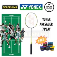 🎁FREE [OVERGRIP 1PCS]  YONEX ARCSABER 7 PLAY (ORIGINAL) YONEX RACKET YONEX BADMINTON RACKET