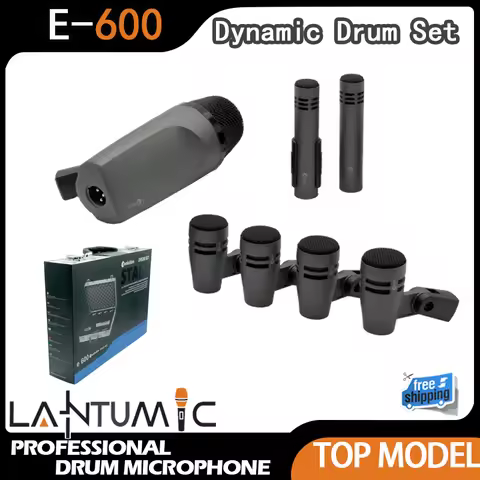 Whole Metal 1 Piece E602 2 Pcs E614 4 Pieces E604 High Quality Professional Drum Dynamic Microphone 