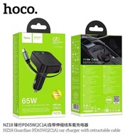 SY Hoco NZ18 ชาร์จรถ 65W(2C1A) PD35W+QC3.0 พร้อมสายเก็บสาย แท้100%