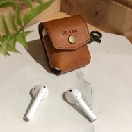 客制可刻名 Apple AirPods 2代 1代 充電盒皮革保護套 真皮耳機盒