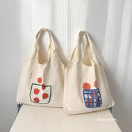 New Year Auspicious Language {Fruit Market} Large Capacity Canvas Bag