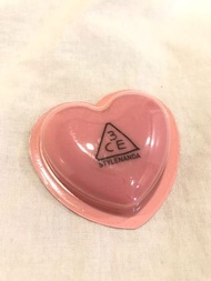 全新 3ce heart pot lip 愛心 護唇膏 唇膏 tinted pink 粉紅 二手