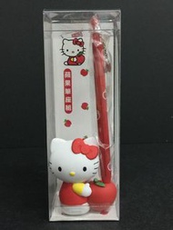 Sanrio Hello Kitty 2014年 蘋果吊飾原子筆連超可愛紅蘋果筆座