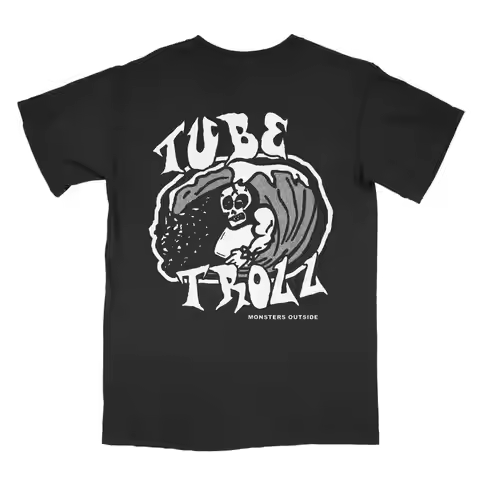 Tube Troll Tee ,Graphic Short Sleeve Crew Neck Cotton T-Shirt