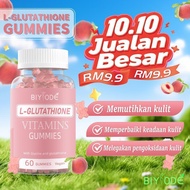 BIYODE Gummy L-Glutathione - Kulit Cerah & Lembap | 500mcg Gluta + Biotin | Vitamin C, D, E & Asid P