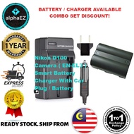 NIKON D100 Camera ( EN-EL3 ) ENEL3 Smart Battery Charger With Car Plug Mirrorless DSLR Digital Camer