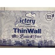 Thinwall Bento 4 sekat tempat kotak makan plastik murah @ 300 GROSIR