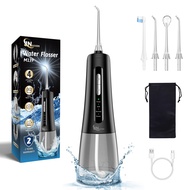 Cordless Water Dental Flosser Oral irrigator,JNGOODS 300ml Rechargeable Water flosser for Teeth IPX7