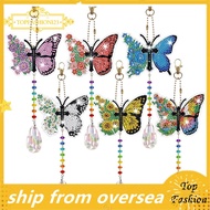 [TopFashion] DIY Painting Wind Chime for Garden Wind Spinner Butterfly 6 Pieces