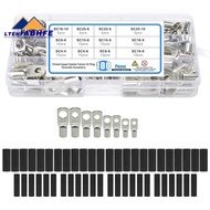 220Pcs Bare Ring Terminals Lug Tinned Copper Tube Lug Seal Battery Wire Connectors Cable Crimped SC4