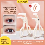 JONBOS One Clip Curling Eyelash Curler - Portable Frameless Wide Angle Sunflower Design for Long-las