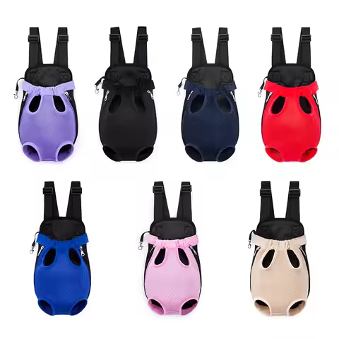 Pet Portable Chest Bag Going Out Pet Cat Bag Dog Mesh Breathable Comfortable Double Shoulder Pet Bag