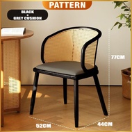 PATTERN Nordic Rattan Chair Style Armed | Home Balcony Leisure Dining Chair