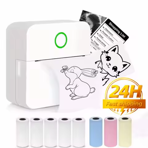 Mini portable printer,Inkless sticker manufacturer,free cut small pocket printer,portable thermal pr