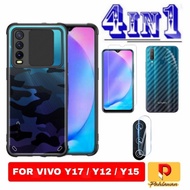 4 IN 1 PACKAGE Case Vivo Y17 / Y12 / Y15 Fusion Sliding Army Protection