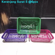 6PCS Multipurpose S letter basket, letter basket, plastic organizer storage