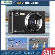 2.4" 4K Digital Camera 44MP 16X Zoom Autofocus UHD Compact Camera