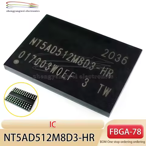 2PCS NT5AD512M8D3-HR FBGA-78 NT5AD512M8D3 Cache Storage Chip